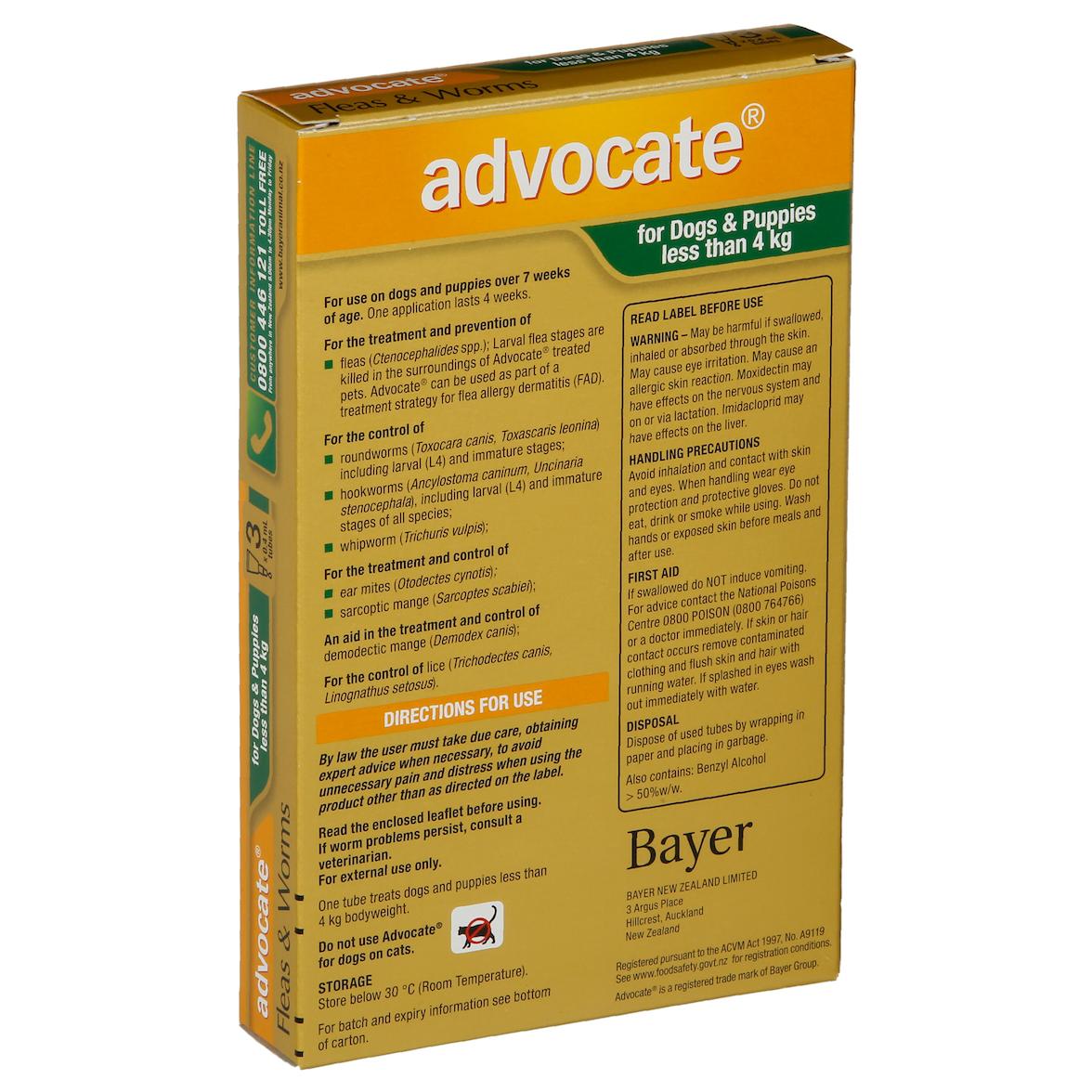 Advocate Small Dog (0-4kg)