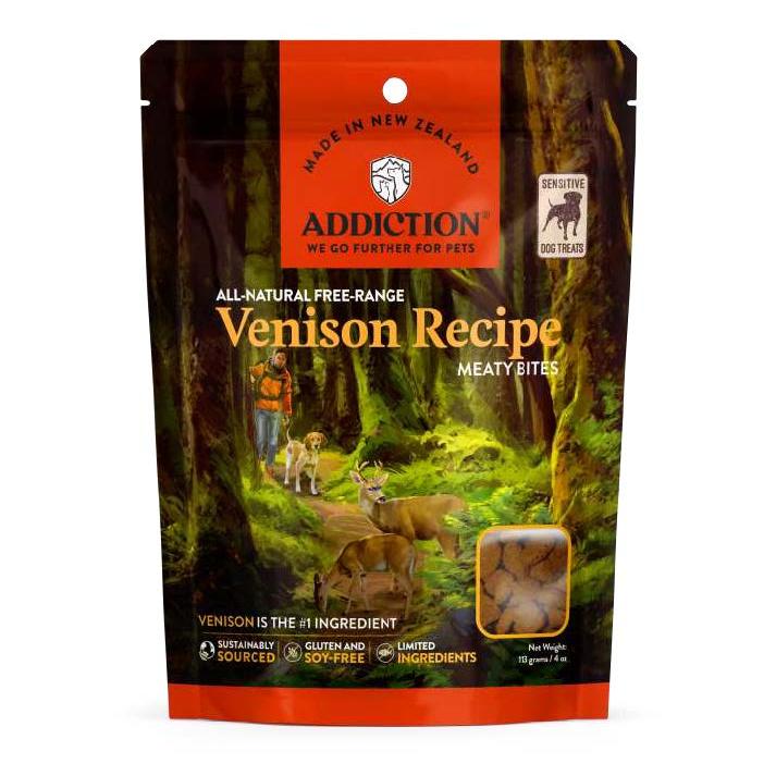 Addiction Venison Meaty Bites, Limited Ingredients Grain-Free Dog Treats