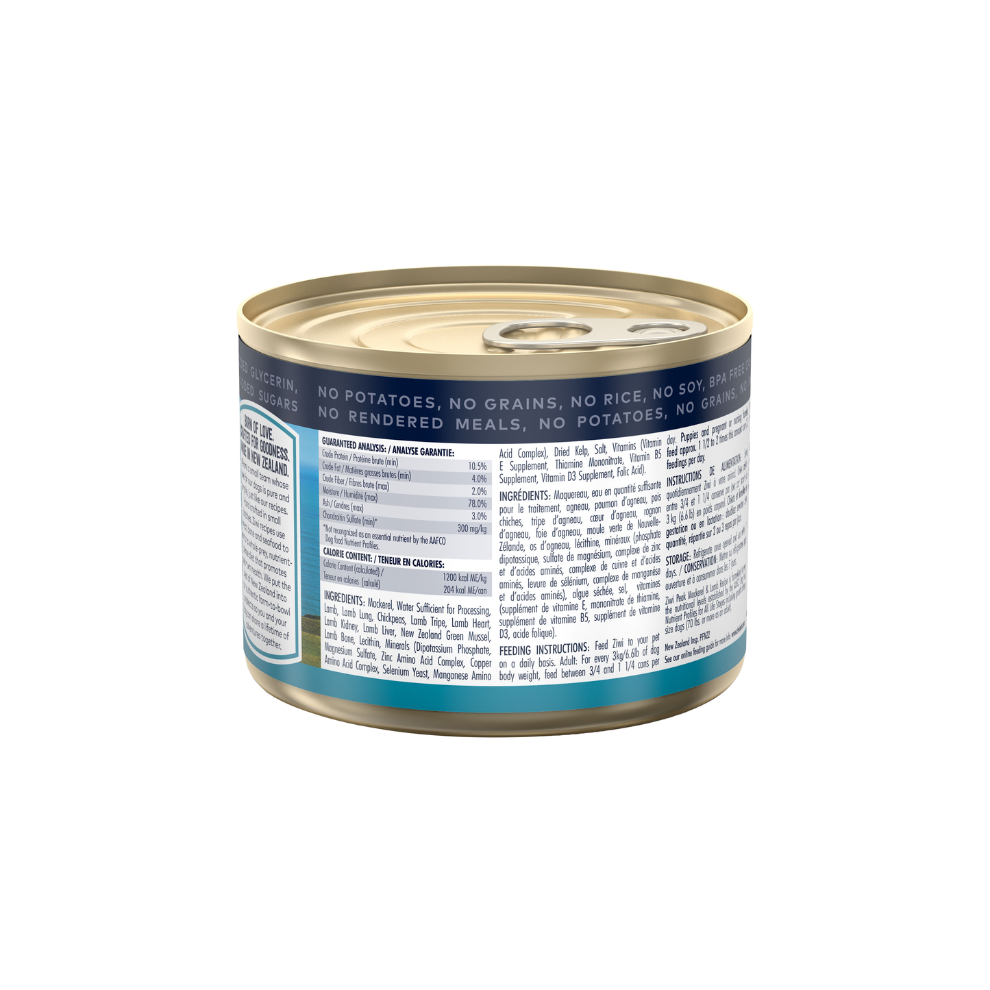 Ziwi Peak Canned Mackerel & Lamb Dog Food
