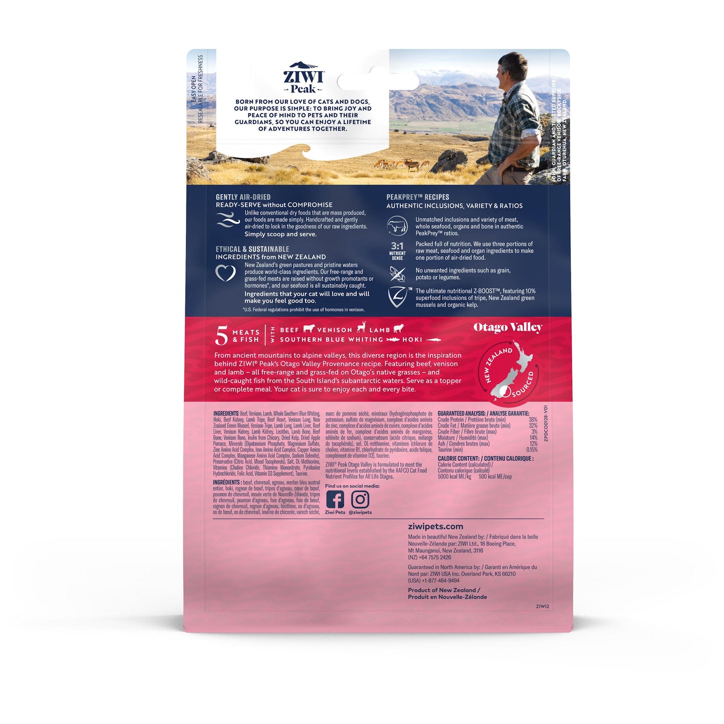 Ziwi Peak Provenance Air Dried Otago Valley Cat Food