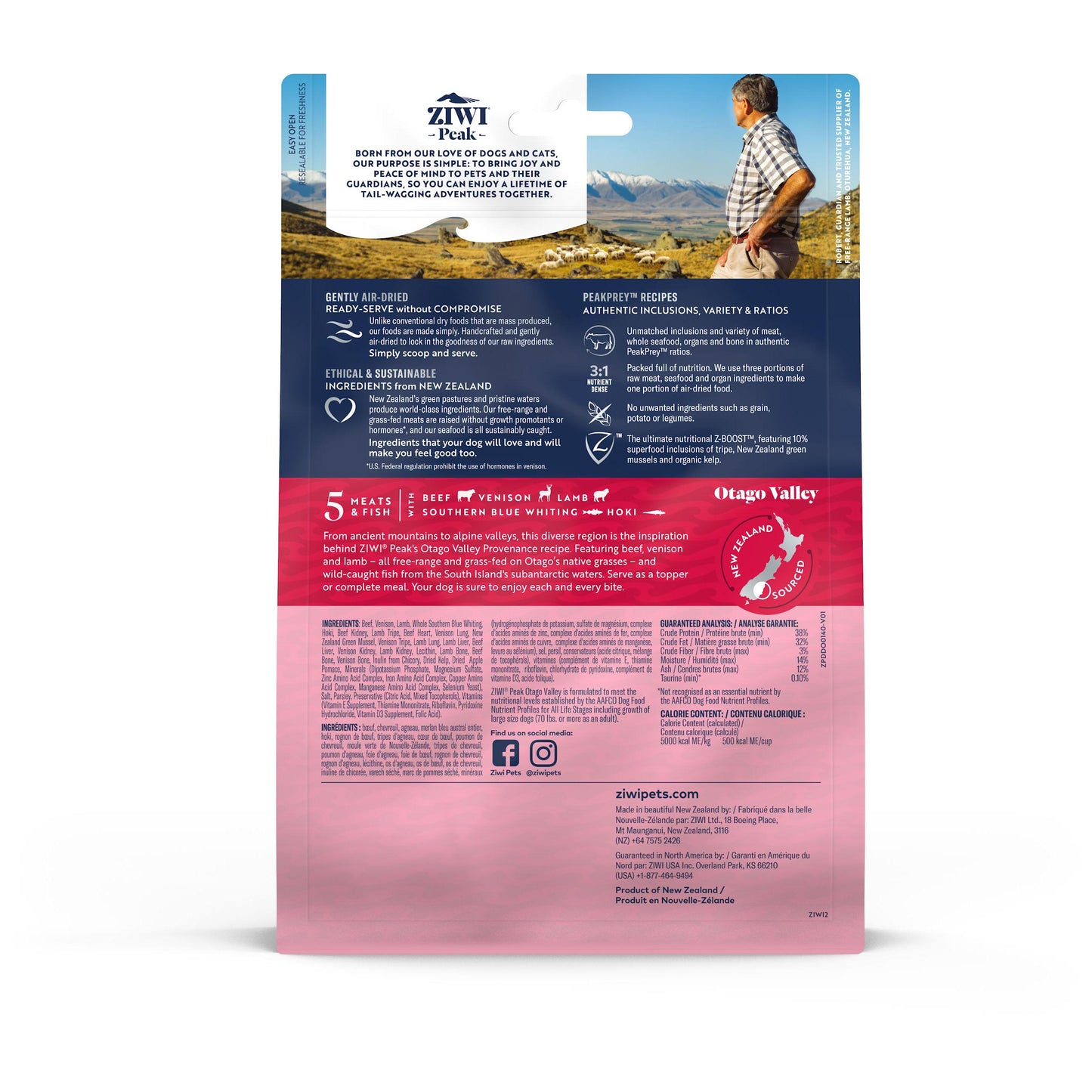 Ziwi Peak Provenance Air Dried Otago Valley Dog Food