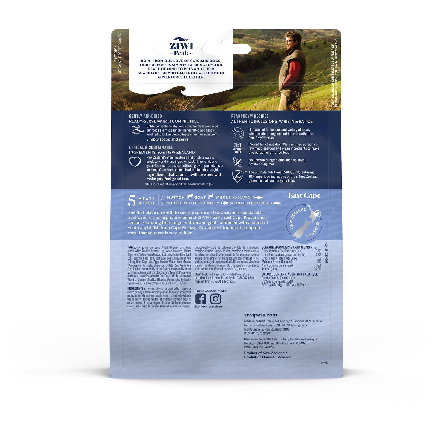 Ziwi Peak Provenance Air Dried East Cape Cat Food