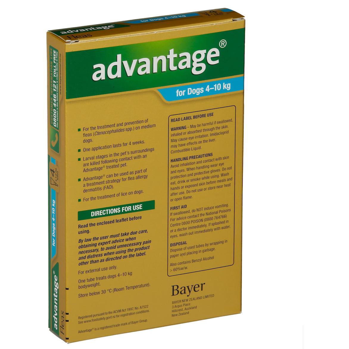 Advantage Medium Dog (4-10kg)