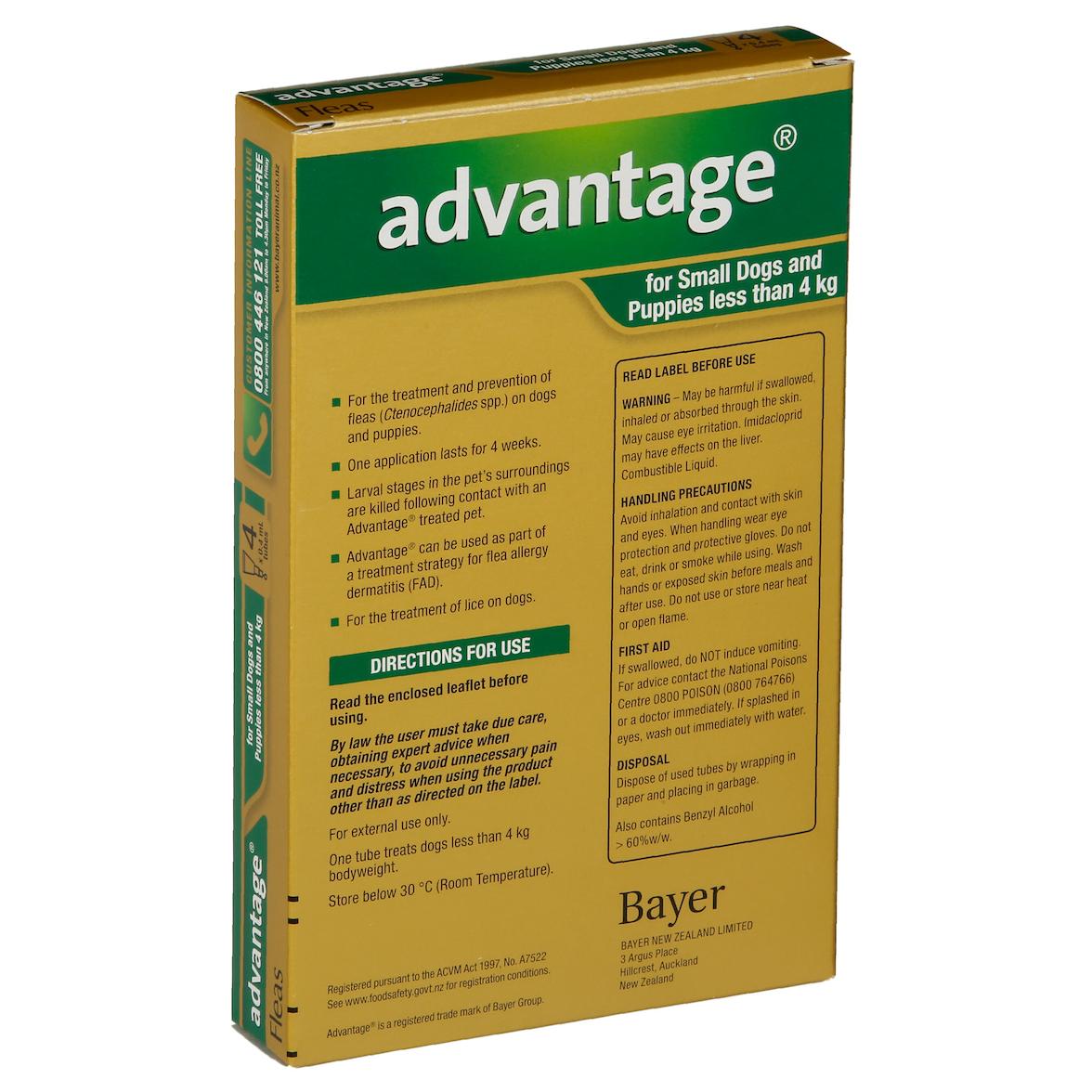 Advantage Small Dog (0-4kg)