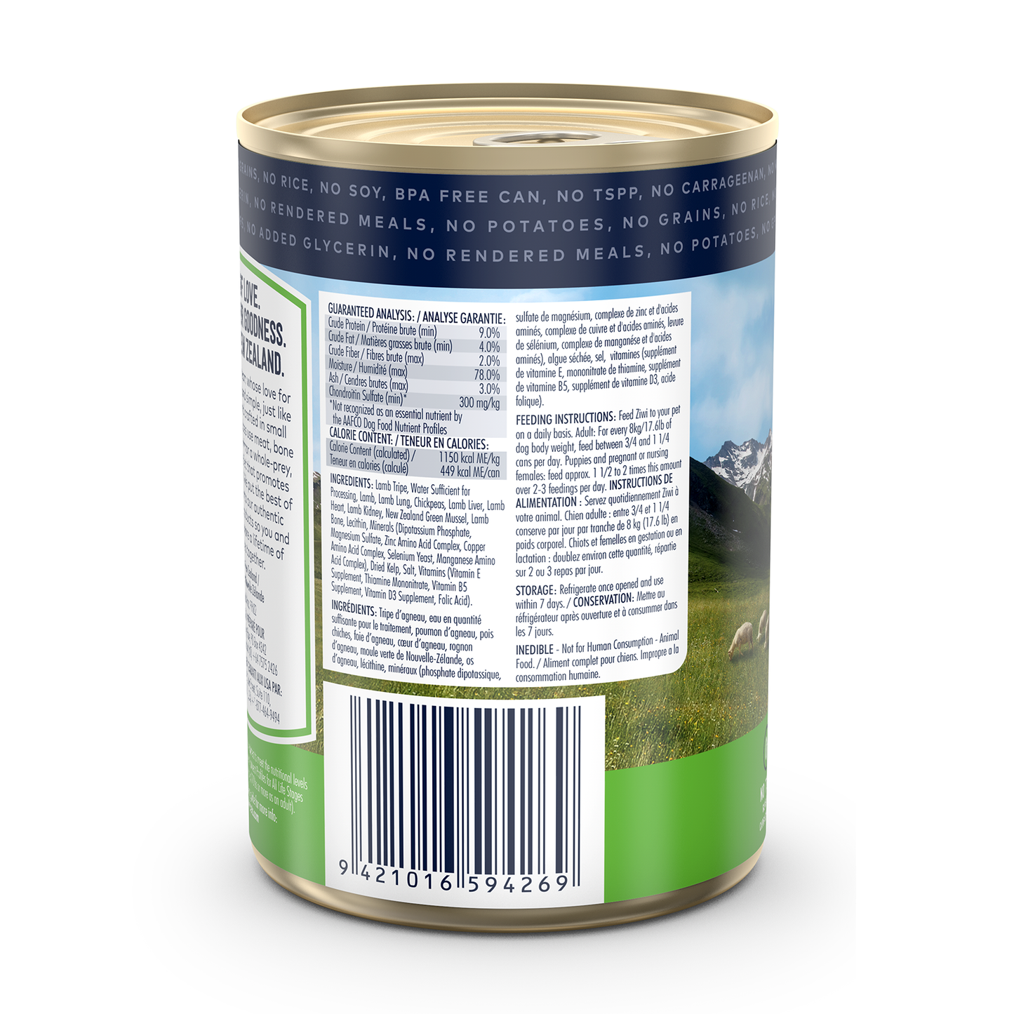 Ziwi Peak Canned Dog Food Tripe& Lamb