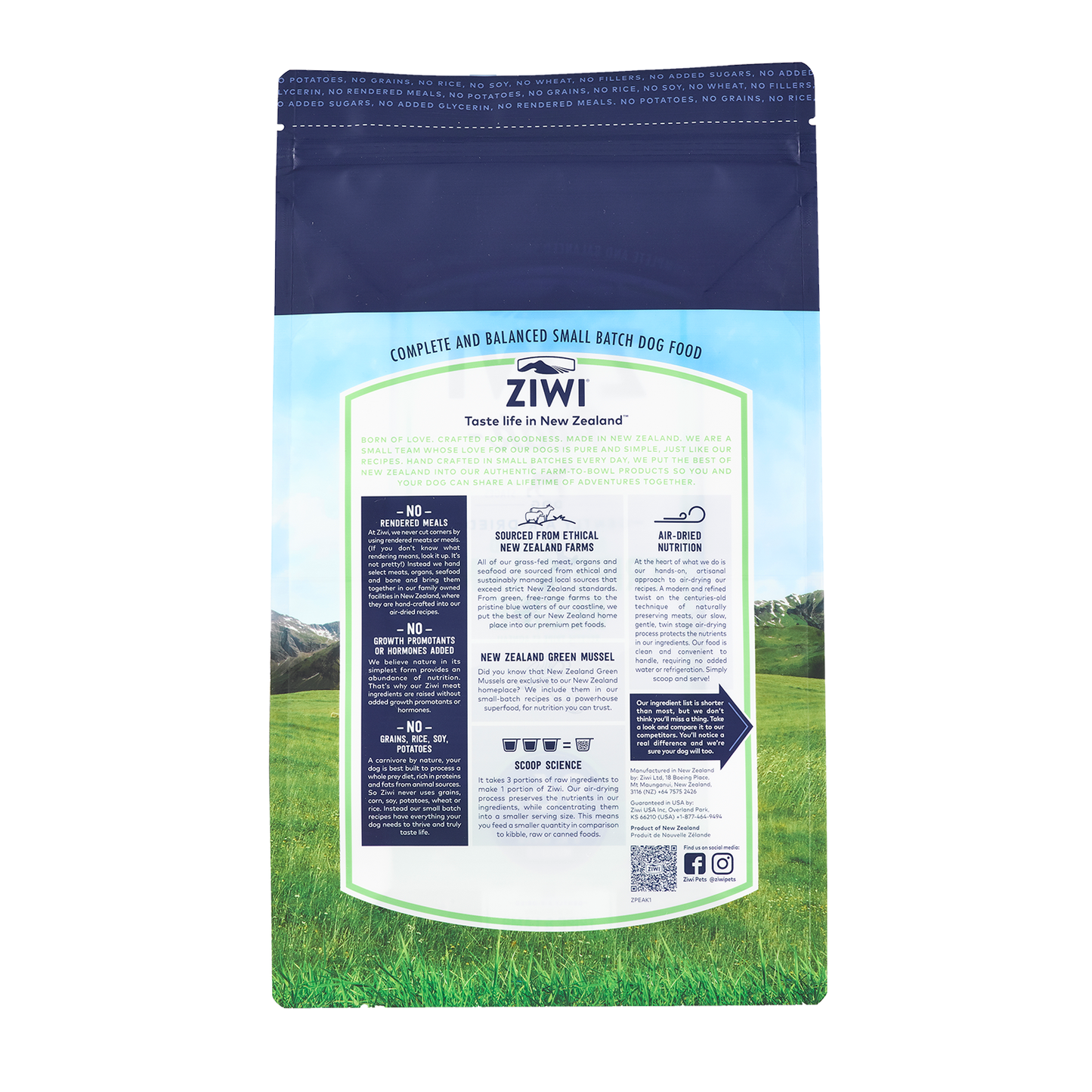 Ziwi Peak Air Dried Tripe & Lamb Dog Food