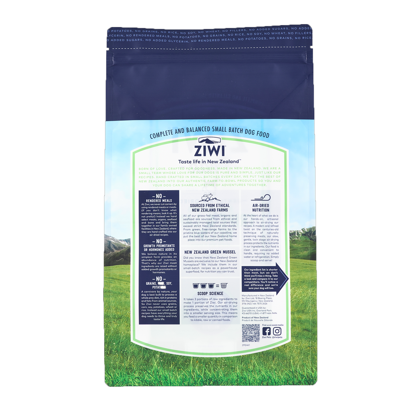 Ziwi Peak Air Dried Tripe & Lamb Dog Food