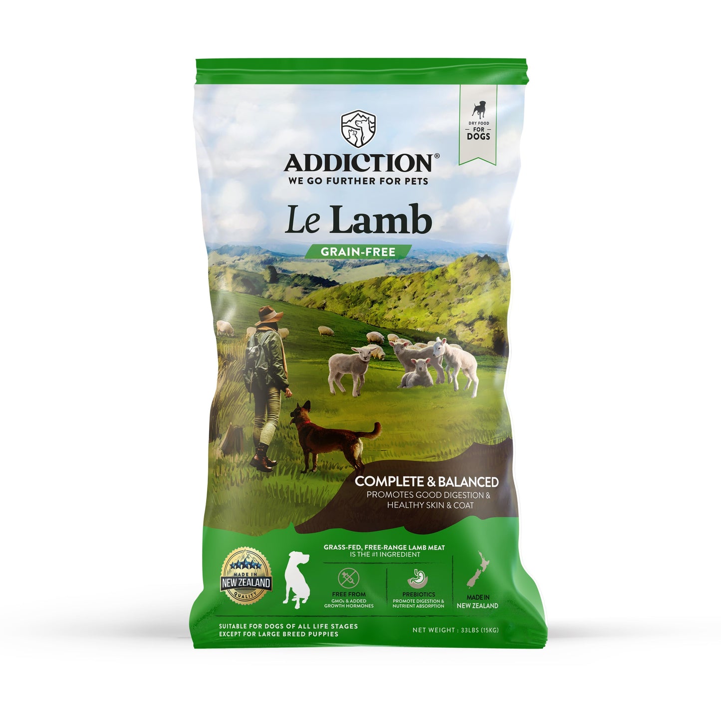 Addiction Le Lamb, Complete & Balanced, Digestive Health Dry Dog Food