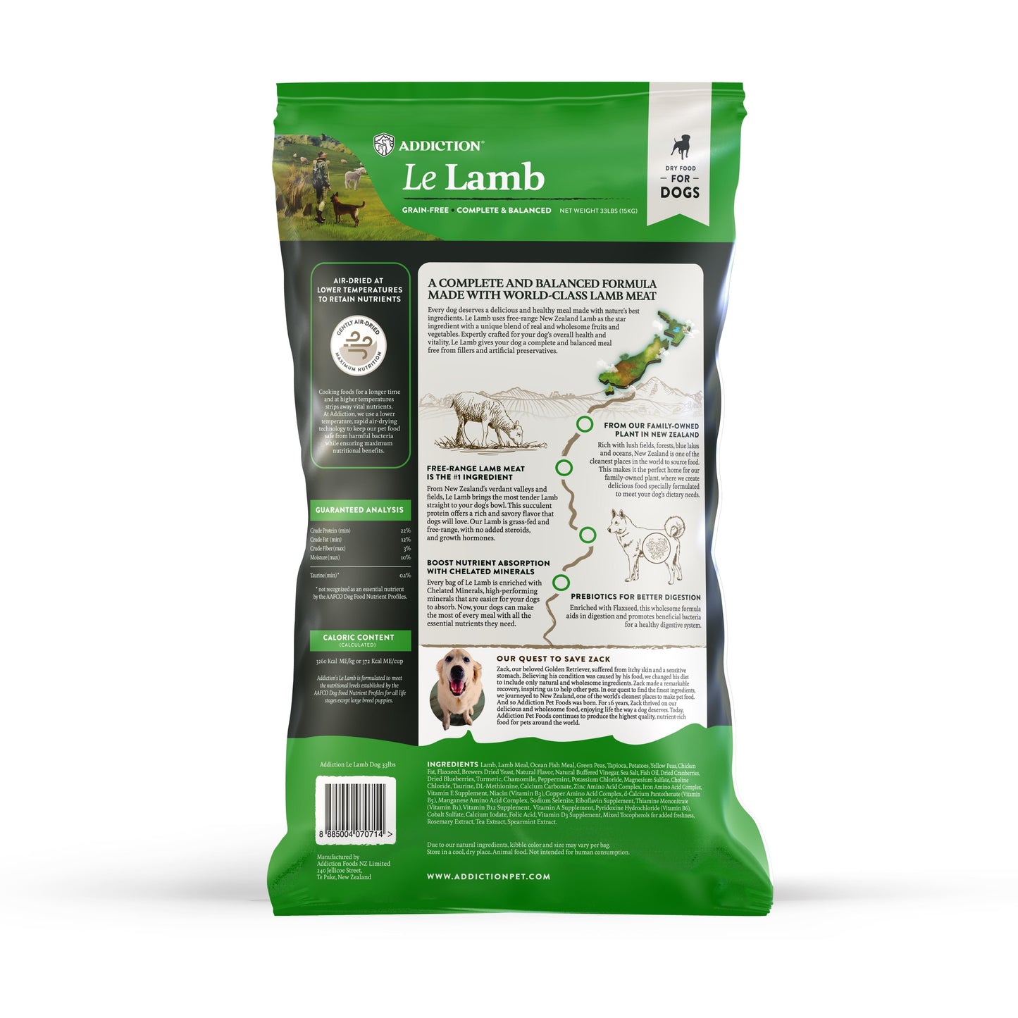 Addiction Le Lamb, Complete & Balanced, Digestive Health Dry Dog Food
