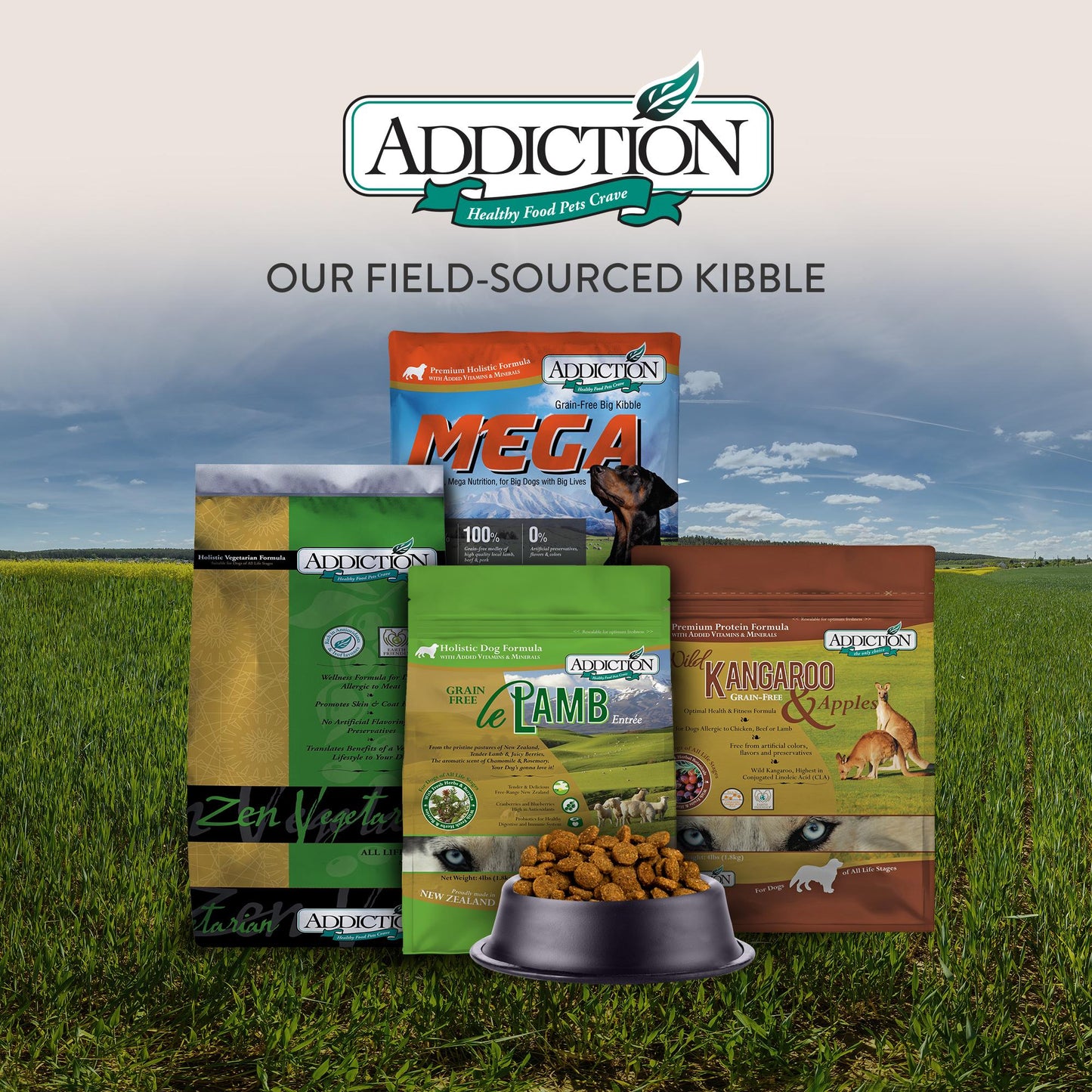 Addiction Le Lamb, Complete & Balanced, Digestive Health Dry Dog Food
