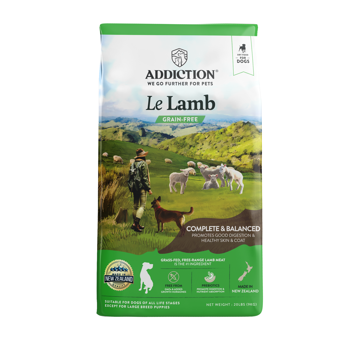 Addiction Le Lamb, Complete & Balanced, Digestive Health Dry Dog Food