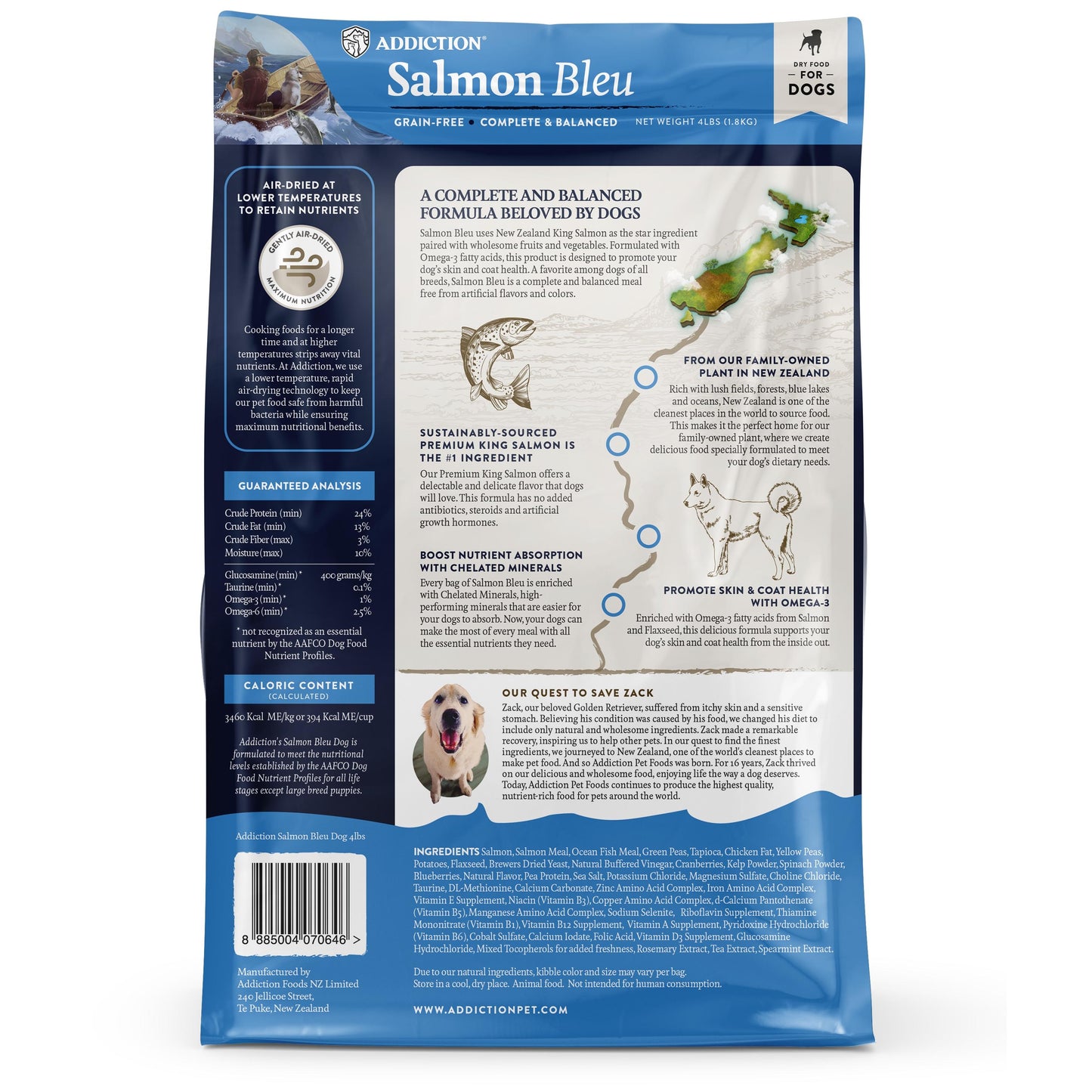 Addiction Salmon Bleu, Complete & Balanced, Skin & Coat Dry Dog Food