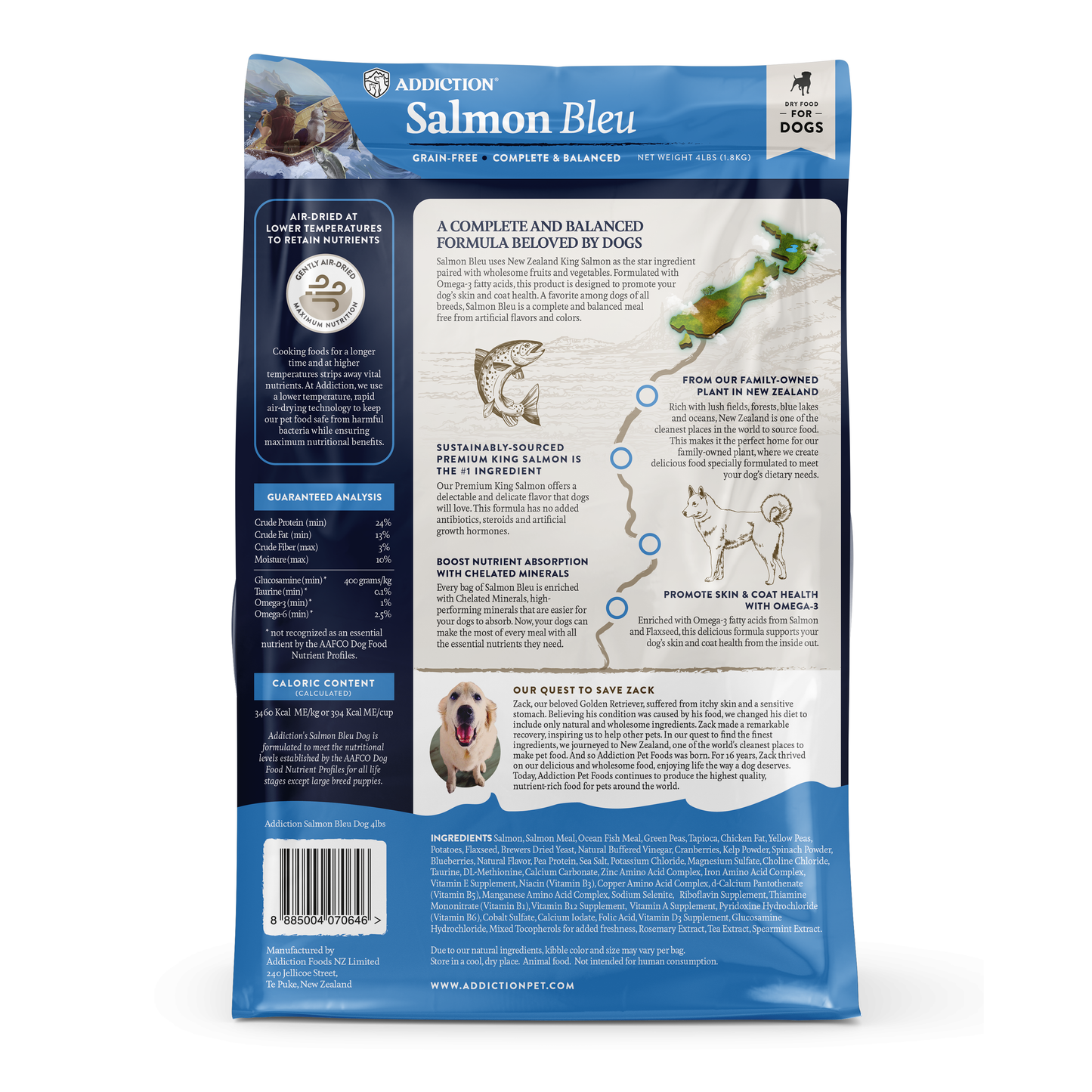Addiction Salmon Bleu, Complete & Balanced, Skin & Coat Dry Dog Food