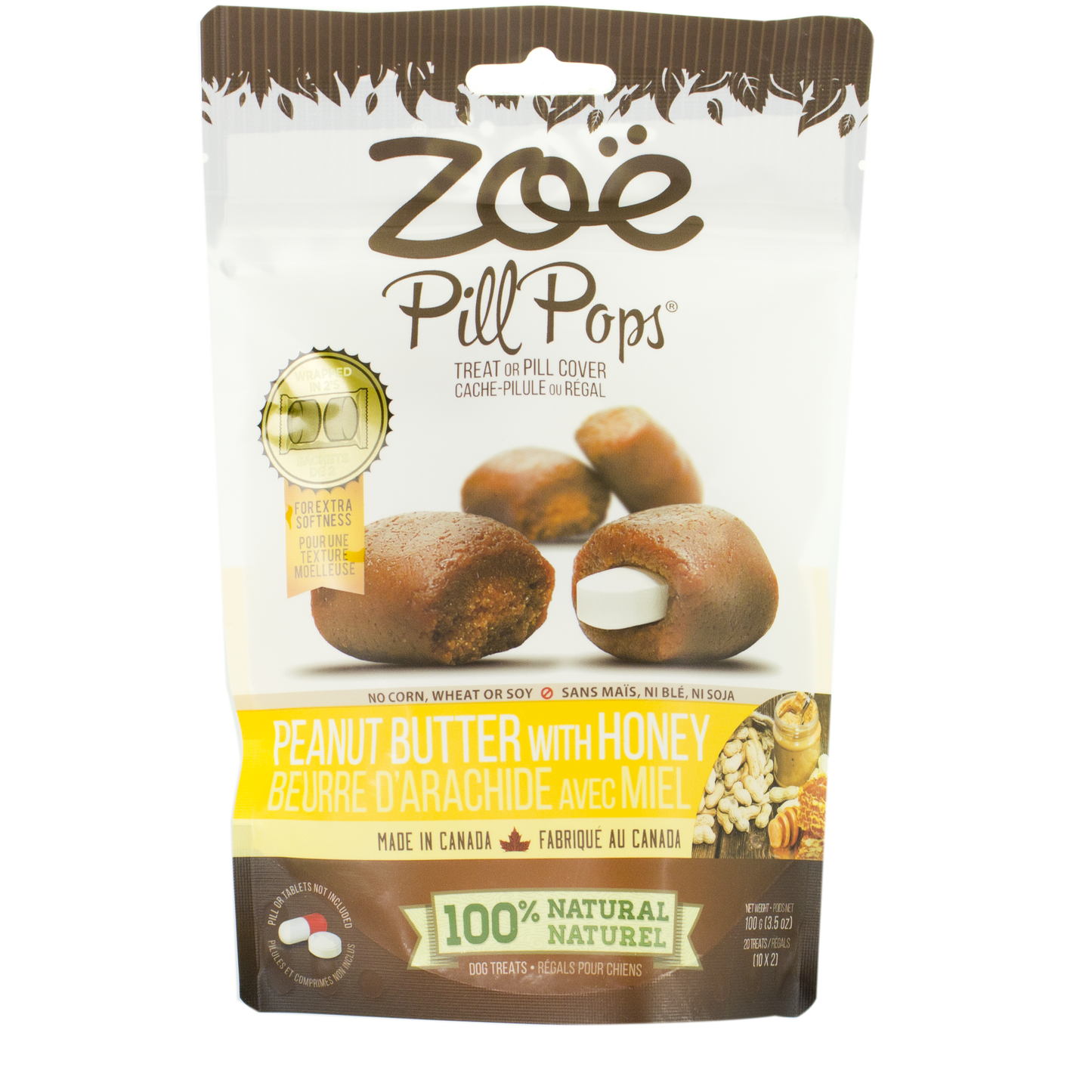 Zoe Pill Pops Peanut Butter with Honey