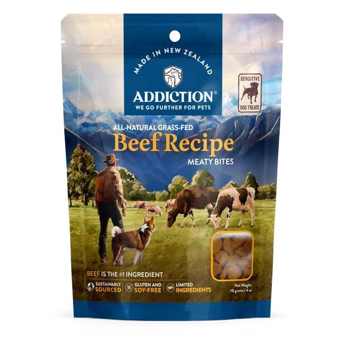Addiction Beef Meaty Bites, Limited Ingredients Grain-Free Dog Treats