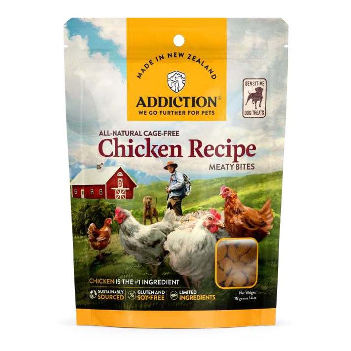 Addiction Chicken Meaty Bites, Limited Ingredients Grain-Free Dog Treats