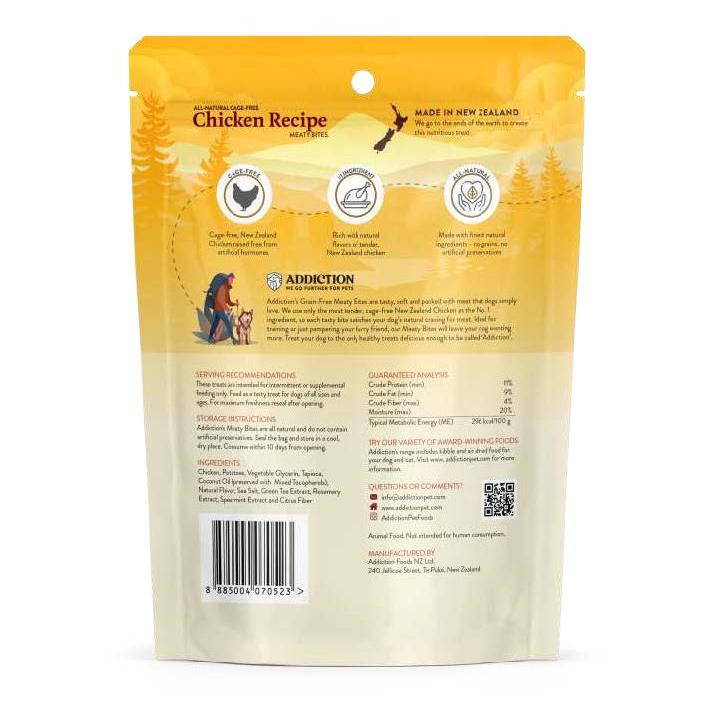 Addiction Chicken Meaty Bites, Limited Ingredients Grain-Free Dog Treats