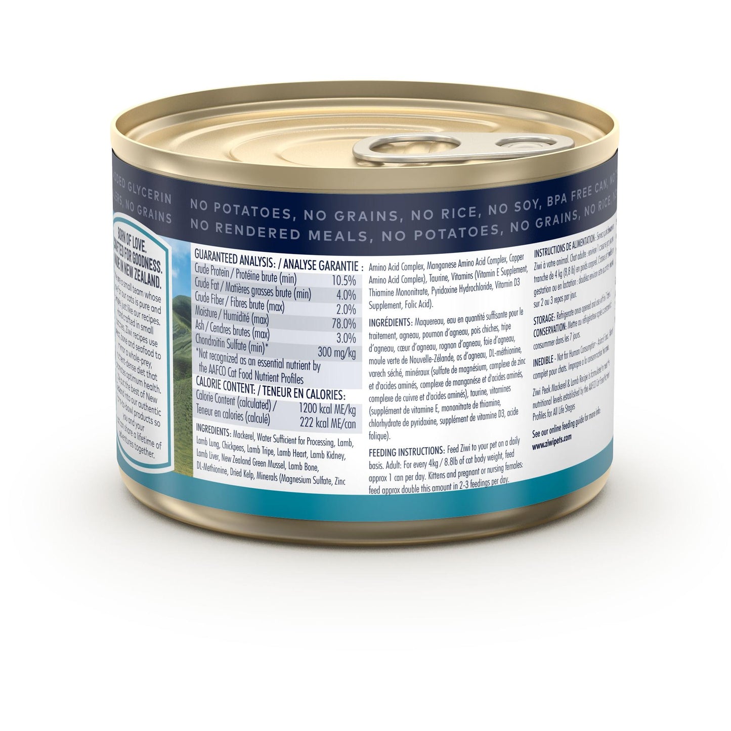 Ziwi Peak Canned Mackerel & Lamb Cat Food