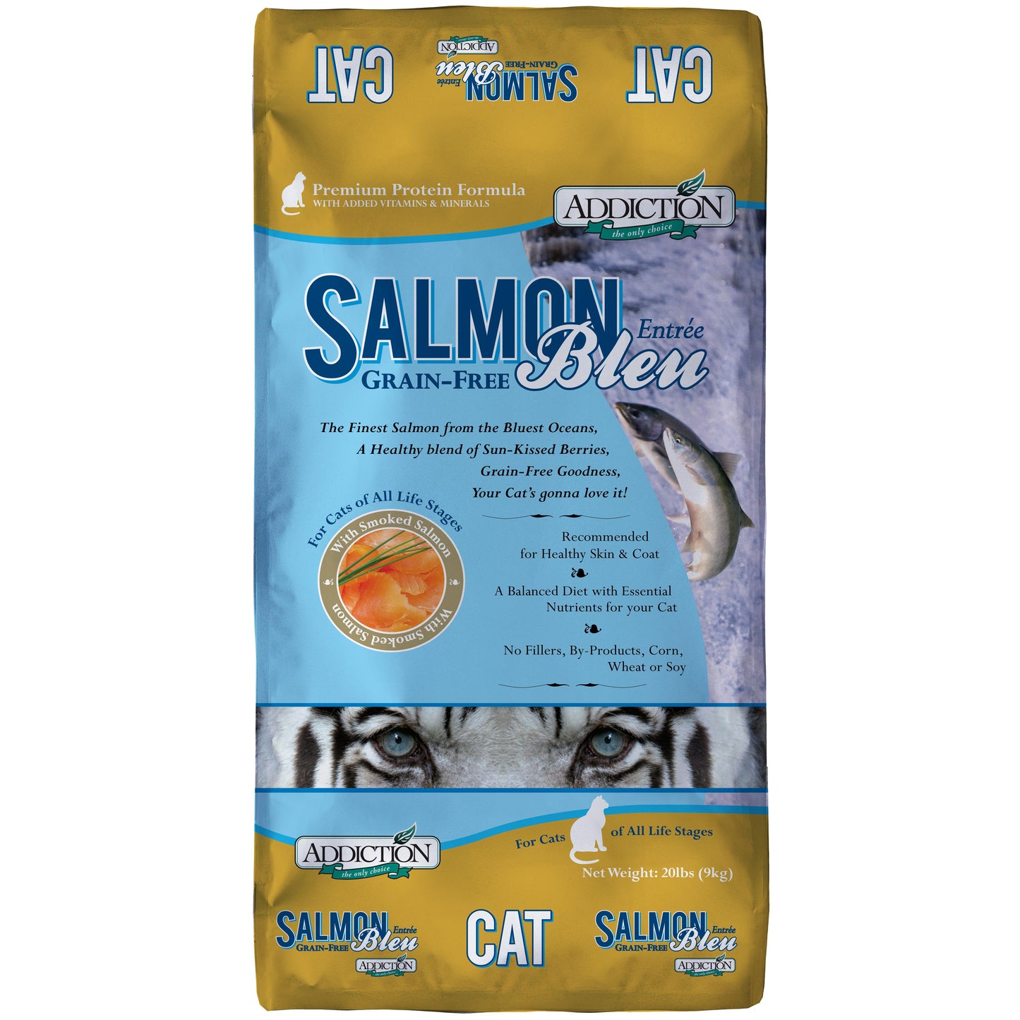 Addiction Salmon Bleu, Complete & Balanced, Skin & Coat Dry Cat Food