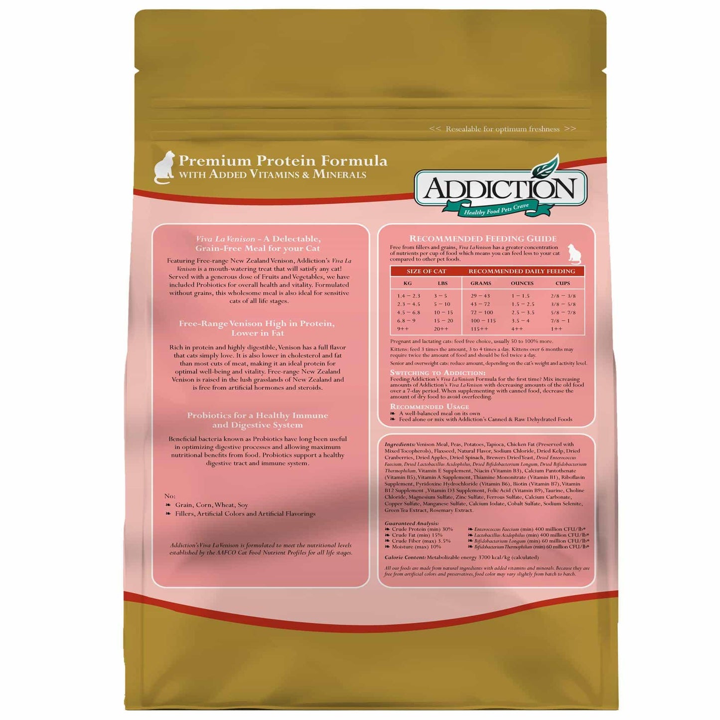 Addiction Viva La Venison Grain Free Dry Cat Food