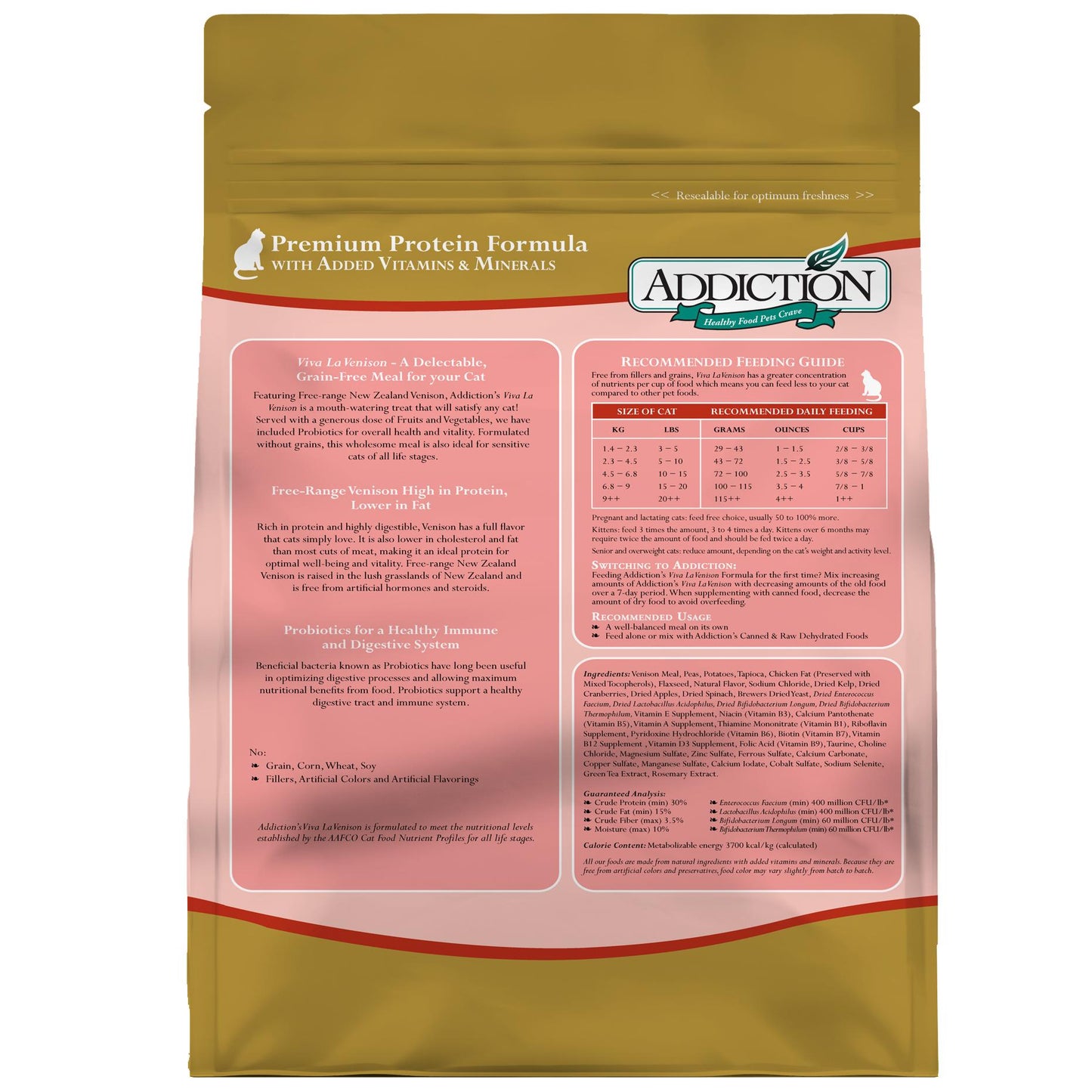 Addiction Viva La Venison Grain Free Dry Cat Food
