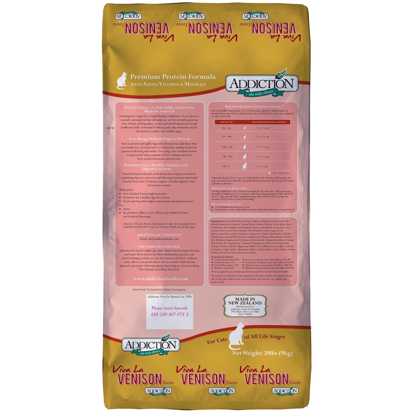 Addiction Viva La Venison Grain Free Dry Cat Food